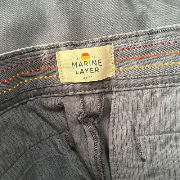 MARINE LAYER | 7" Stretch Twill Chino Short in China Blue - Picture 5 of 7